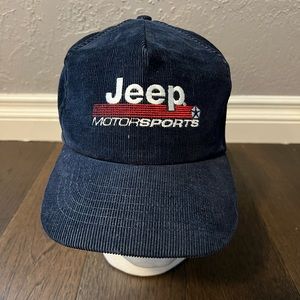 Vintage  Jeep Motorsports Corduroy Snapback Hat